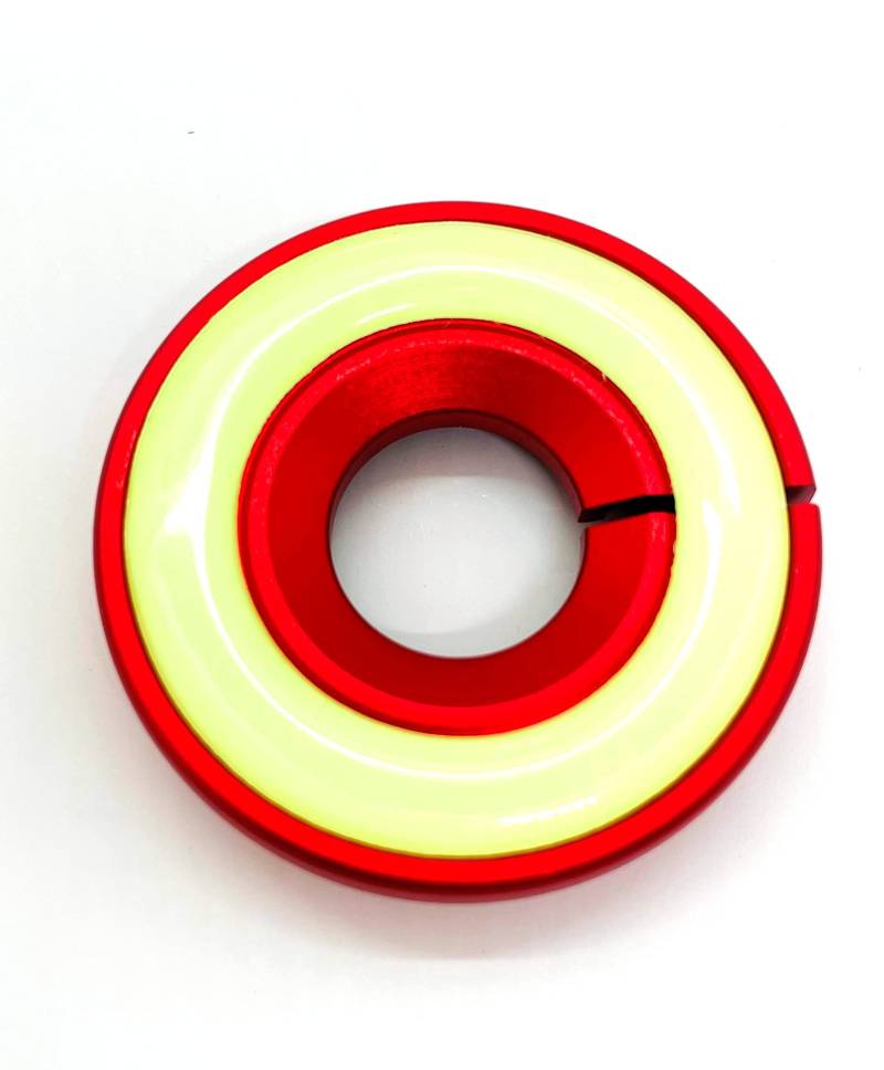 ROT/RED Leuchtend Zündschloss ABDECKUNG Ring Dekorative Aufkleber Schlüsselloch Schutz Ring Start Schalterknopf Alu Rahmen FLUORESZIEREND leuchtet im Dunkeln von INION