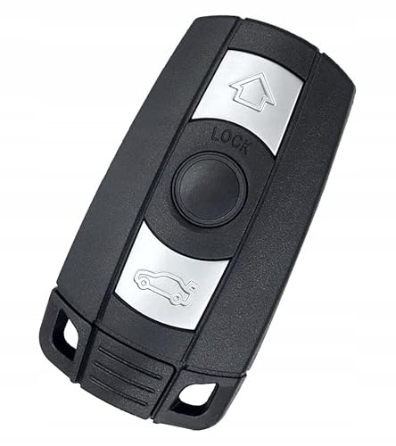 Schlüsselgehäuse INION Kompatibel mit BMW Autoschlüssel. Ersatz Schlüssel mit 3 Tasten, Rohlingtyp: HU92, Gehäuserückseite: Comfort Zugang mit herausnehmbarer Knopfzelle von INION