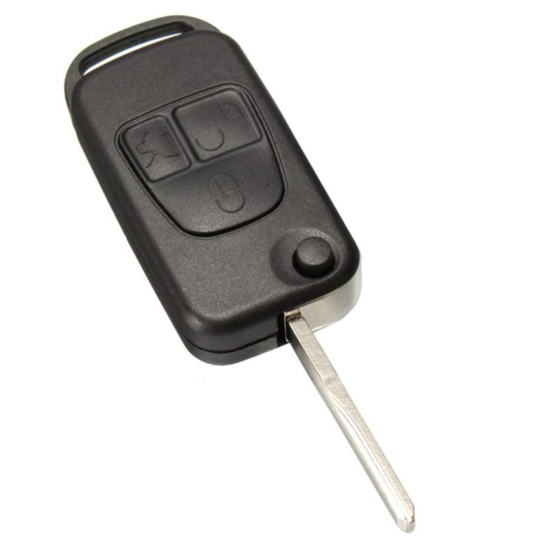 Schlüsselgehäuse INION Kompatibel mit Mercedes Benz Autoschlüssel. Ersatz Schlüssel mit 3 Tasten, Rohlingtyp: HU44 von INION