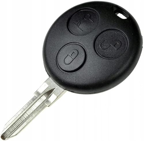 Schlüsselgehäuse INION Kompatibel mit Smart Forfour Fortwo Roadster Autoschlüssel. Ersatz Schlüssel mit 3 Taste, Rohlingtyp: YM23 von INION
