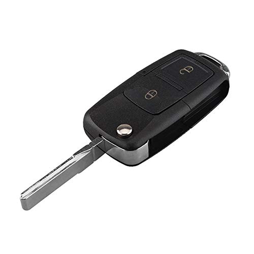 Schlüsselgehäuse INION Kompatibel mit Volkswagen VW Autoschlüssel. Ersatz Schlüssel mit 2 Tasten und Rohlingtyp: HAA/HU66 von INION