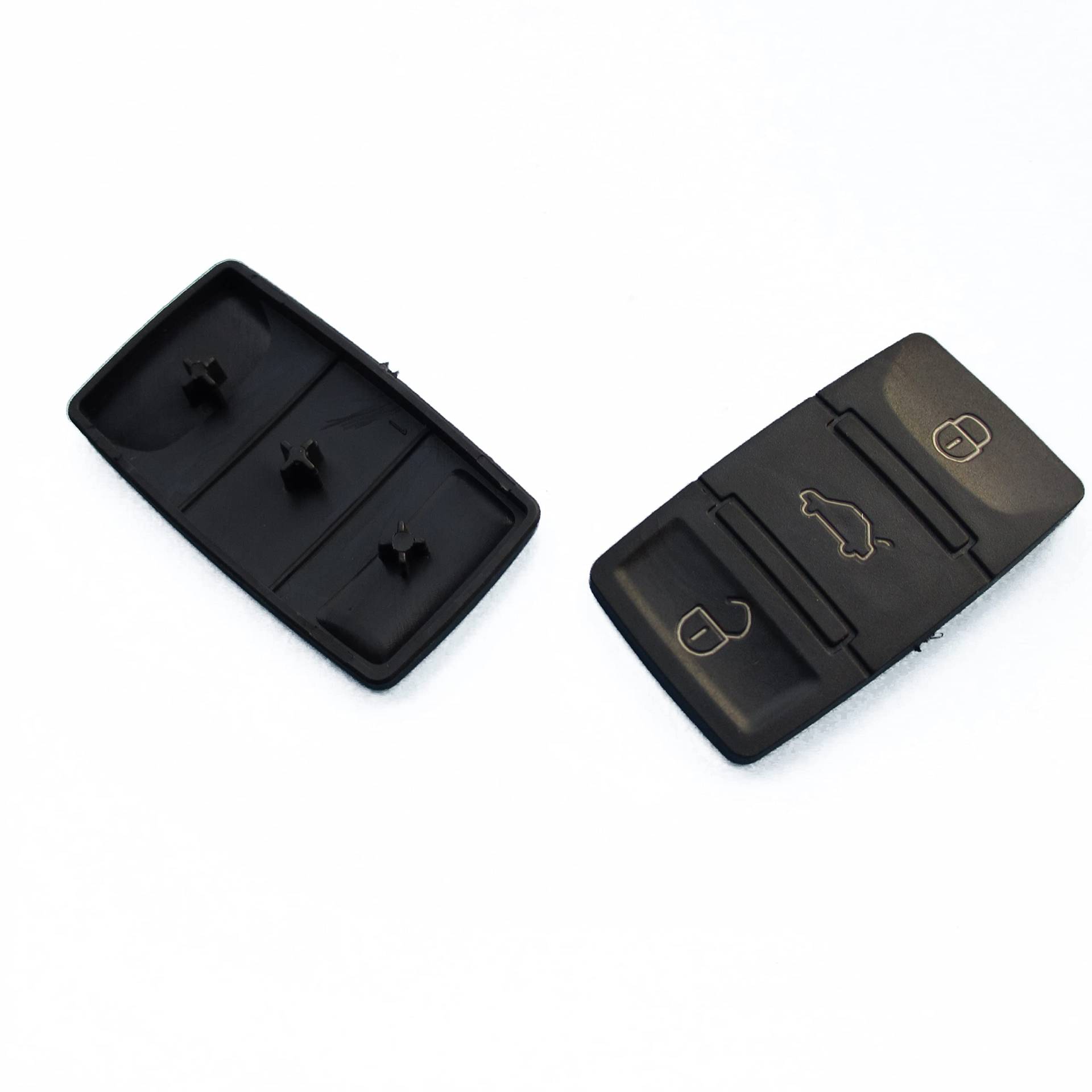 VWKS06 - Ersatz Gummipad mit 3 Tasten ERSATZTASTE Tastenfeld Gummitasten Keypad für Auto Schlüssel Schlüsselgehäuse. ohne Schlüssel von INION