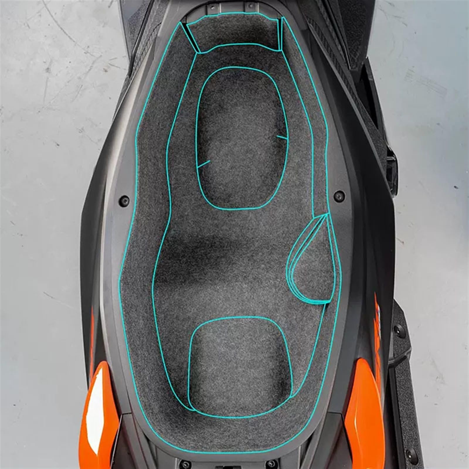 INLIMA Motorrad Hinten Trunk Cargo Liner Schutz Sitz Eimer Pad for Aprilia SR GT 200 SRGT 200 Zubehör (Color : Bottom) von INLIMA