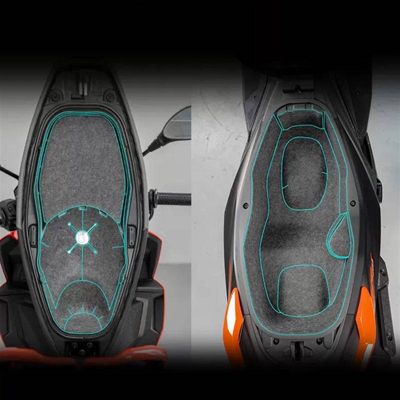 INLIMA Motorrad Hinten Trunk Cargo Liner Schutz Sitz Eimer Pad for Aprilia SR GT 200 SRGT 200 Zubehör (Color : Top and Bottom) von INLIMA