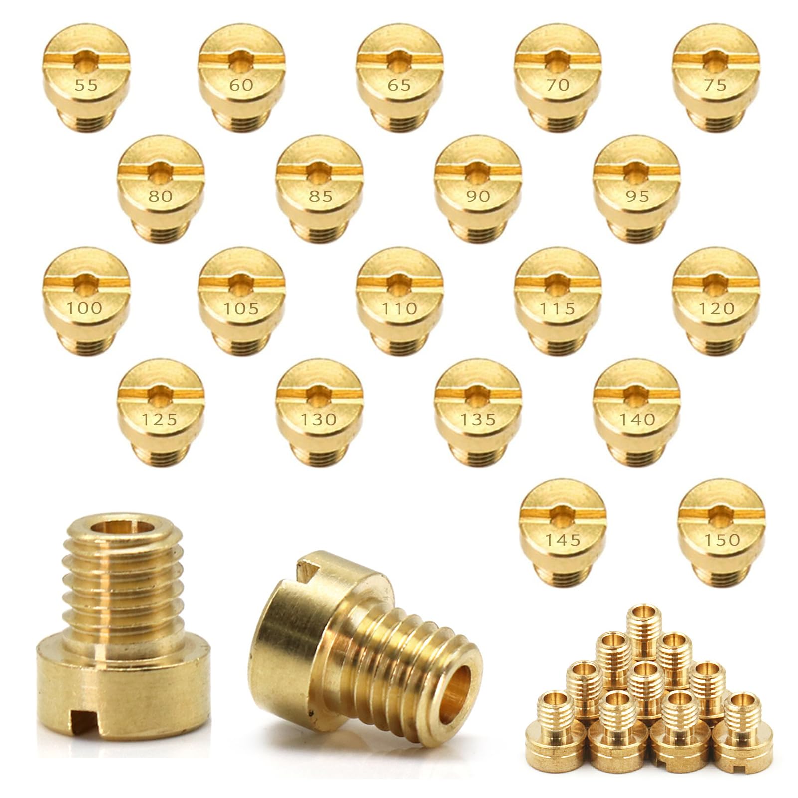INNAL 20 Stück M6 Vergaser Düsen Hauptdüsenset Satz Anti Rost M6 Vergaserdüsen Satz Hauptdüsen 55 60 65 70 75 80 85 90 95 100 105 110 115 120 125 130 135 140 145 150 für Roller Motorrad INNAL 20 Stück M6 Vergaser Düsen Hauptdüsenset Satz Anti Rost M6 Vergaserdüsen Satz Hauptdüsen 55 60 65 70 75 80 85 90 95 100 105 110 115 120 125 130 135 140 145 150 für Roller Motorrad von INNAL