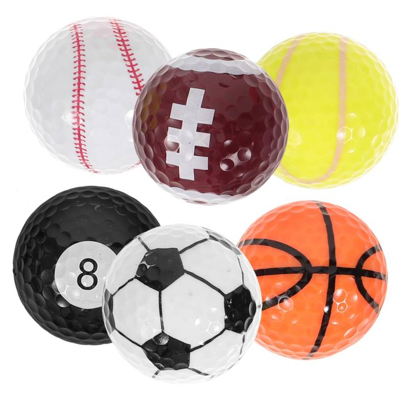 INOOMP 1 Satz Golfbälle Golf-Trainingsball Alle Kunststoffbälle Golfball Kompakter Übungsball Übungszubehör Geschenkball Golfzubehör Übungsball Sportball Synthetischer Gummi von INOOMP