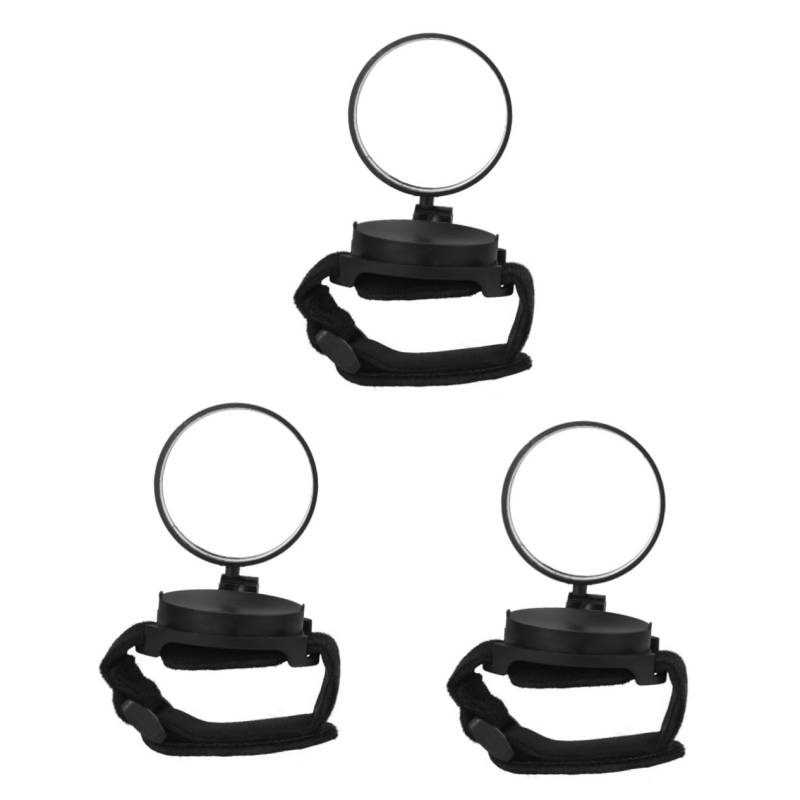 INOOMP 3 Stück Fahrradspiegel Reitzubehör Drehbarer Fahrradspiegel Handspiegel Konvexer Spiegel Fahrradzubehör Reitrückspiegel Radfahren Armband Spiegel Arm Handgelenk von INOOMP