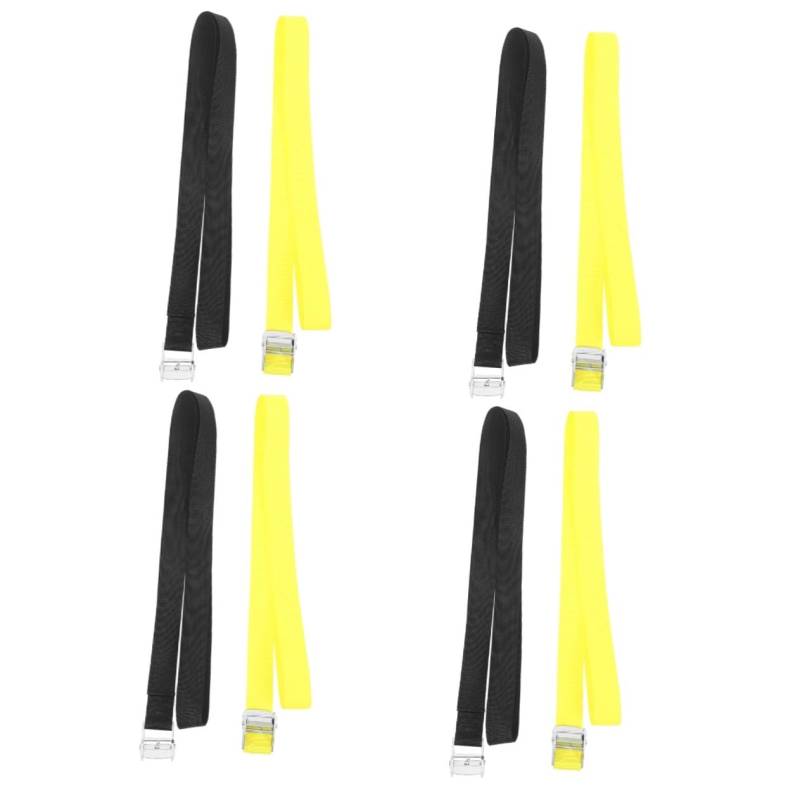 INOOMP 4 Sätze Fester Riemen Einstellbar Gurte Für Lastwagen Ratschengurt Zurrgurte Ratsche Spanngurte Mit Schnalle Riemen Mit Schnalle Motorradgurte Polyester 2 Stück * 4 von INOOMP