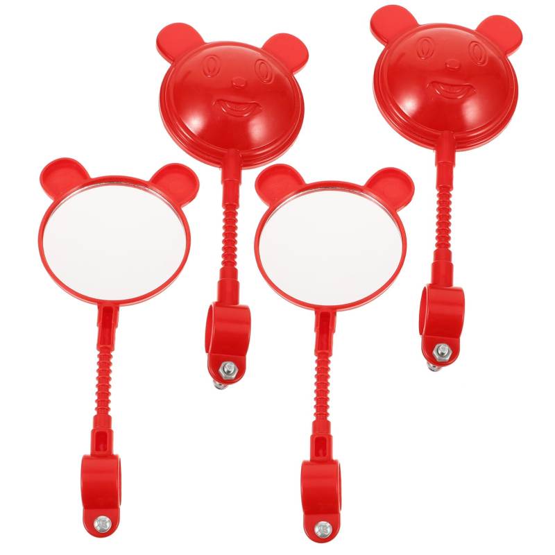INOOMP 4 Stück Kinderfahrradspiegel Für Lenker Am Lenker Montierter Rückspiegel Verstellbare Drehbare Fahrradspiegel Für Kinder Dreirad Laufrad Roller von INOOMP