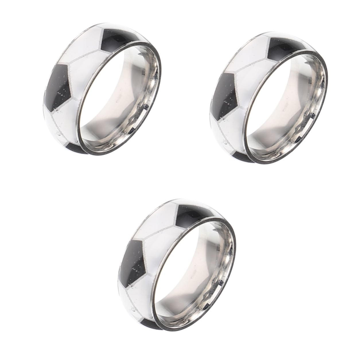 INOOMP Ring Metallbesatz 3 Metallring Stil Schmuck Finger Mode Für Accessoire Fußball Stahl Männlich Moderinge Sportdekor INOOMP Ring Metallbesatz 3 Metallring Stil Schmuck Finger Mode Für Accessoire Fußball Stahl Männlich Moderinge Sportdekor von INOOMP
