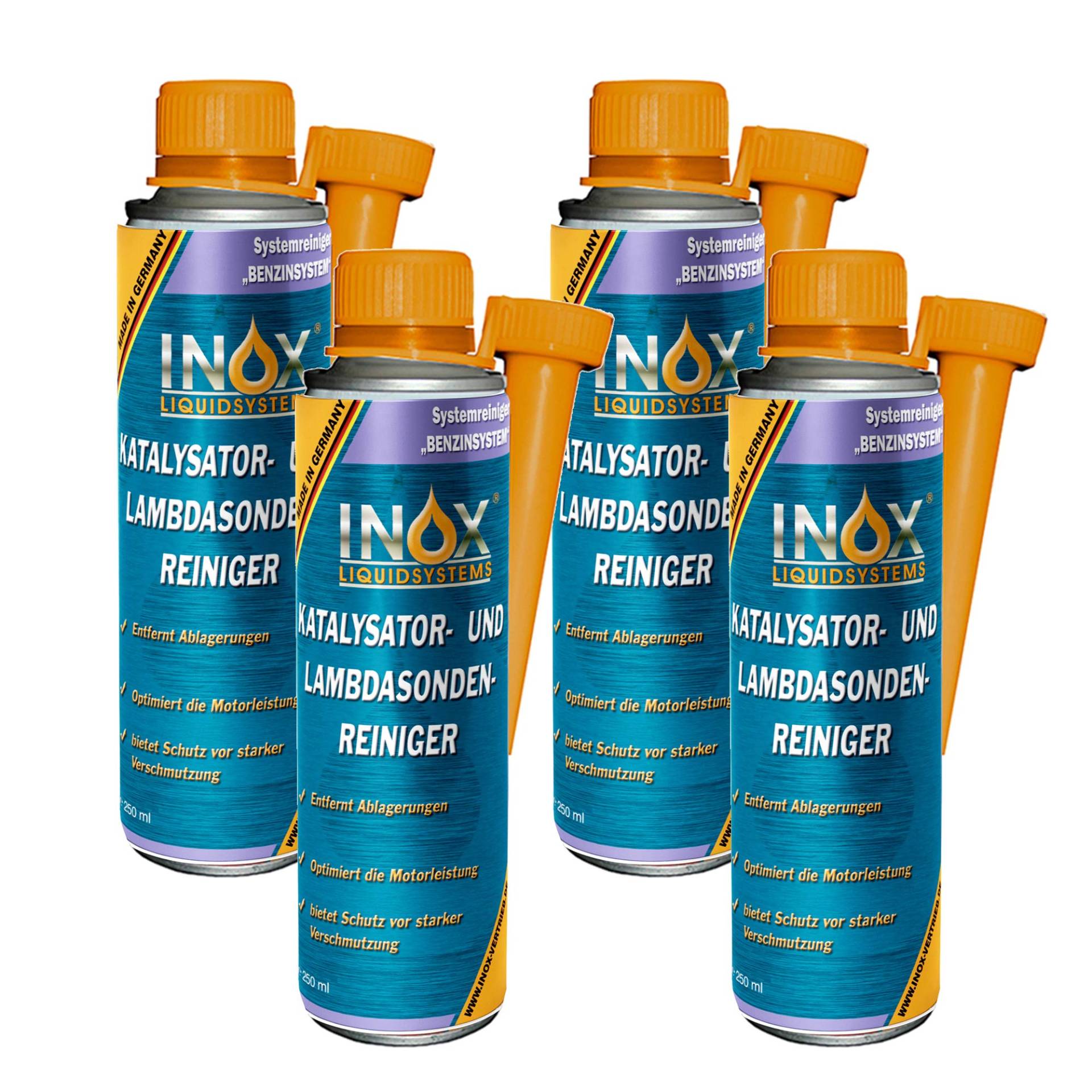 INOX® Katalysator- und Lambdasondenreiniger, 4 x 250 ml von INOX-LIQUIDSYSTEMS