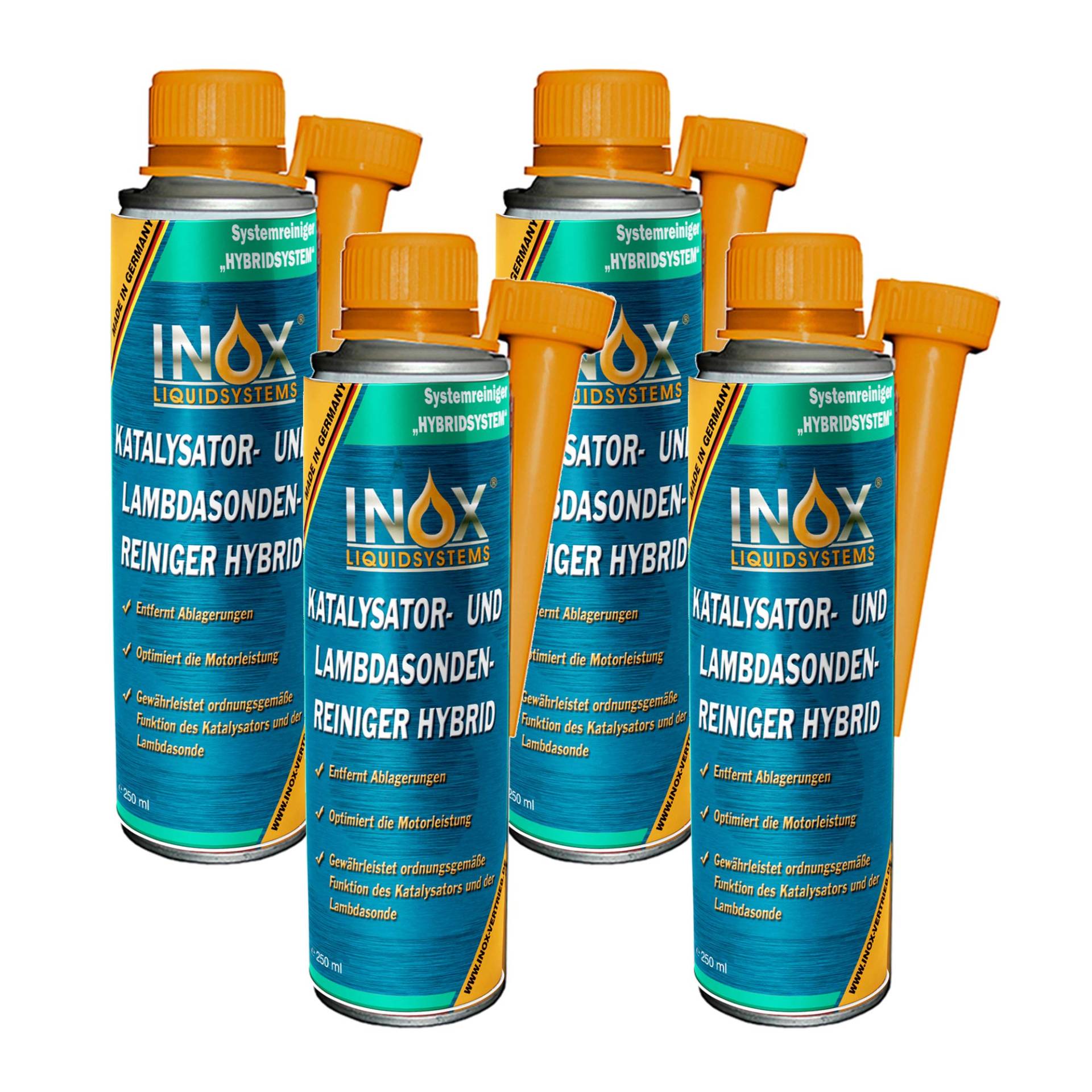 INOX® Katalysator- und Lambdasondenreiniger Hybrid, 4 x 250 ml von INOX-LIQUIDSYSTEMS