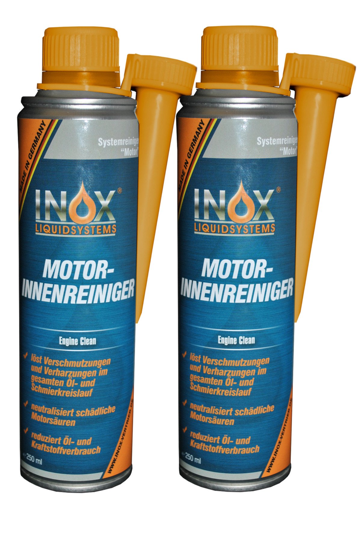 INOX® Motorinnenreiniger Additiv, 2 x 250ml - Reiniger für KFZ Motorsysteme von INOX-LIQUIDSYSTEMS