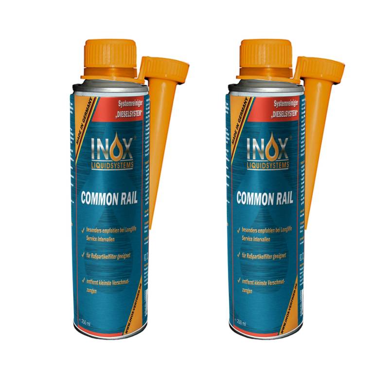 INOX® Common-Rail Diesel Systemreiniger und Schutz, 2 x 250ml - Additiv für Dieselmotoren Diesel-Systemreiniger von INOX-LIQUIDSYSTEMS