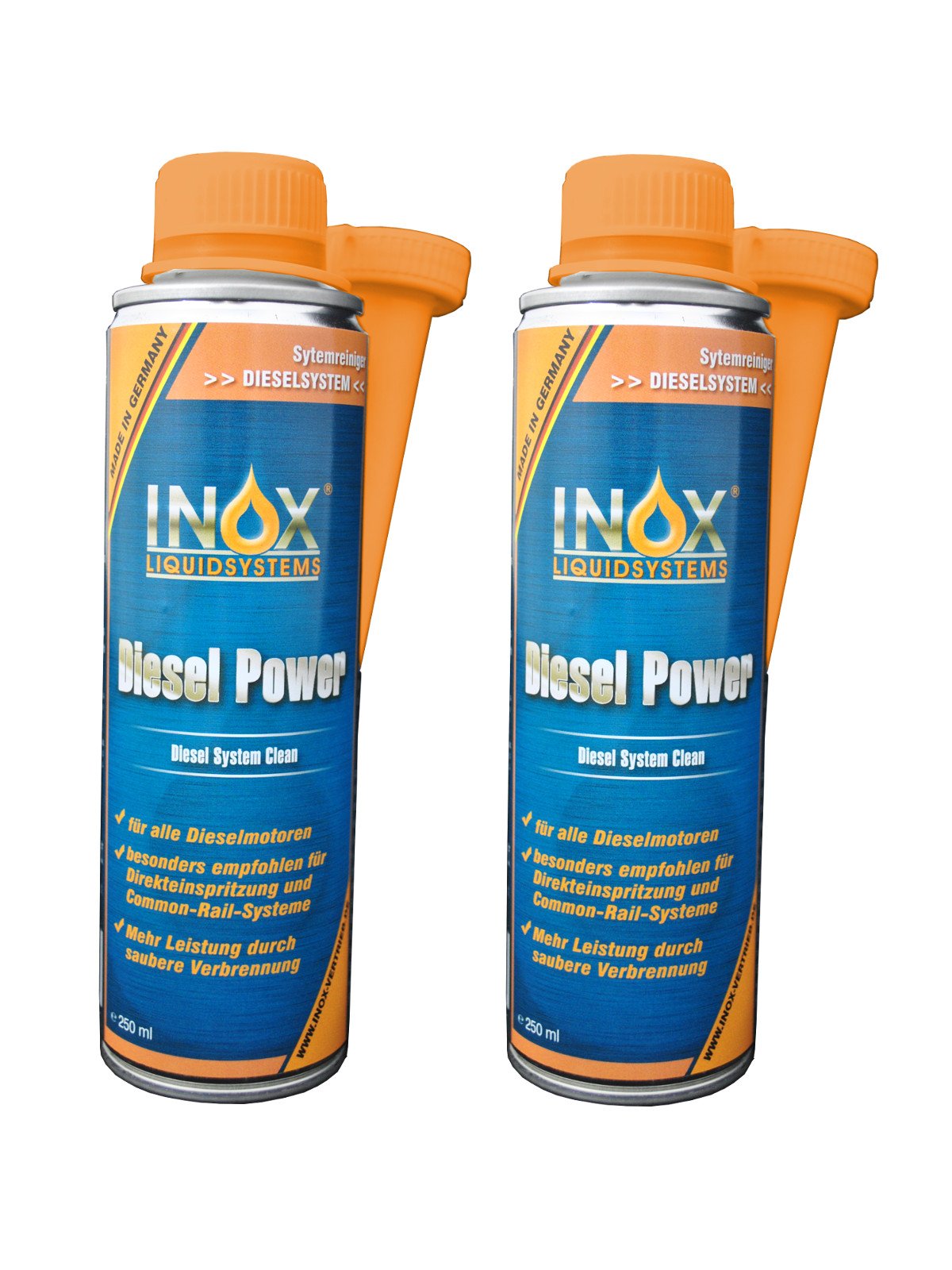 INOX Diesel Power Additiv, 2 x 250ml - Dieselsystem-Reiniger für alle Dieselmotoren verbessert Motor-Leistung INOX Diesel Power Additiv, 2 x 250ml - Dieselsystem-Reiniger für alle Dieselmotoren verbessert Motor-Leistung von INOX-LIQUIDSYSTEMS