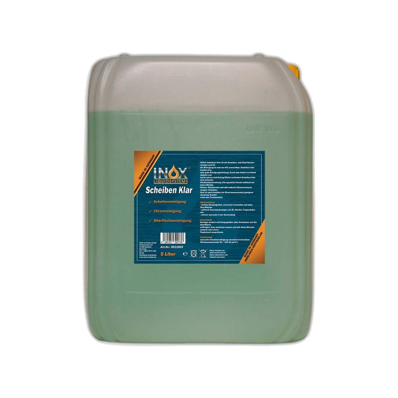 INOX® Scheiben Klar Scheibenreiniger Konzentrat, 5L - Glasreiniger für Autoscheiben (5 Liter) von INOX-LIQUIDSYSTEMS