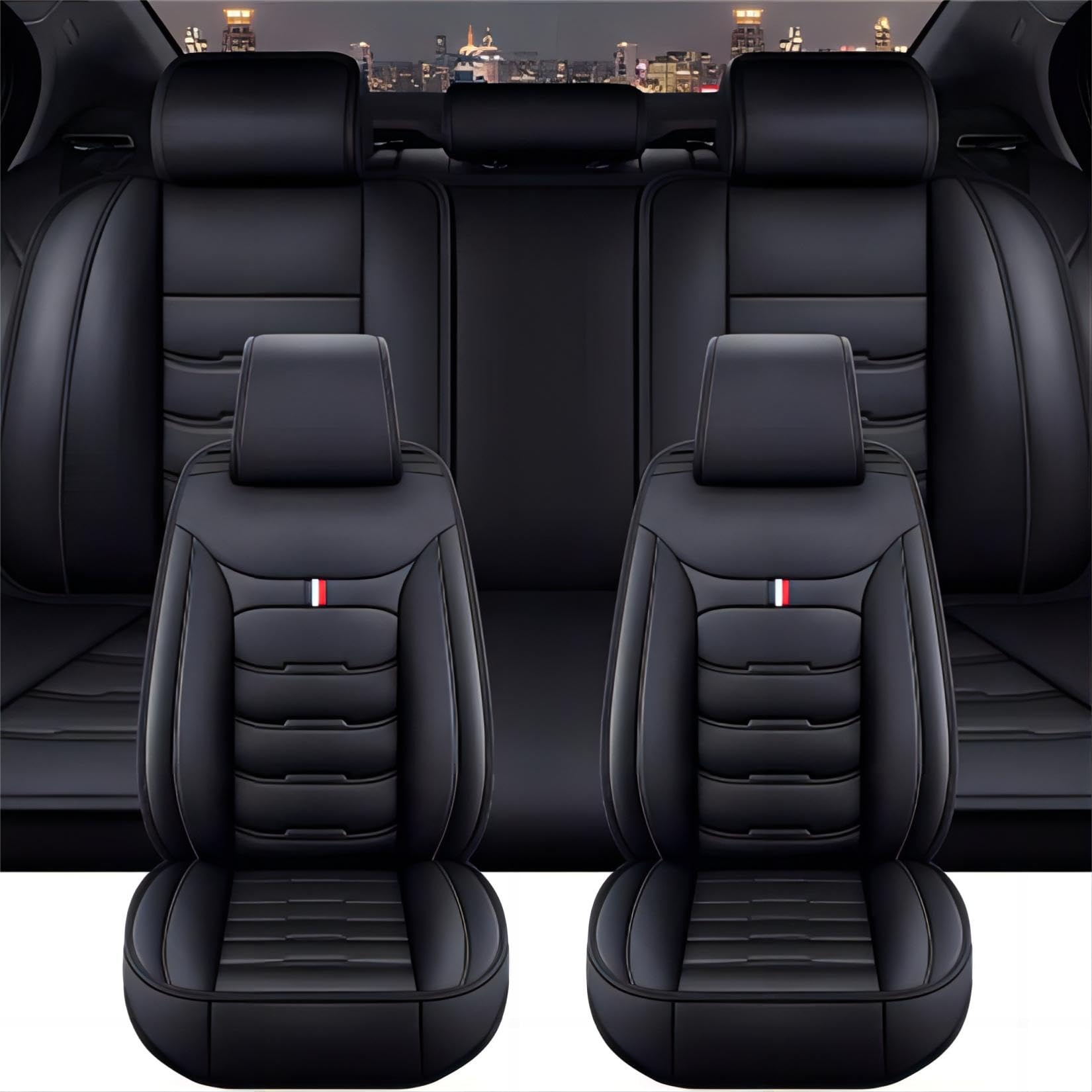 INTCHE Autositzbezüge Full Set für Toyota Proace City 2000-2023 2024, Wasserdichtes Autositzbezüge, Universell Sitzbezug Auto Sitzschoner,Black INTCHE Autositzbezüge Full Set für Toyota Proace City 2000-2023 2024, Wasserdichtes Autositzbezüge, Universell Sitzbezug Auto Sitzschoner,Black von INTCHE