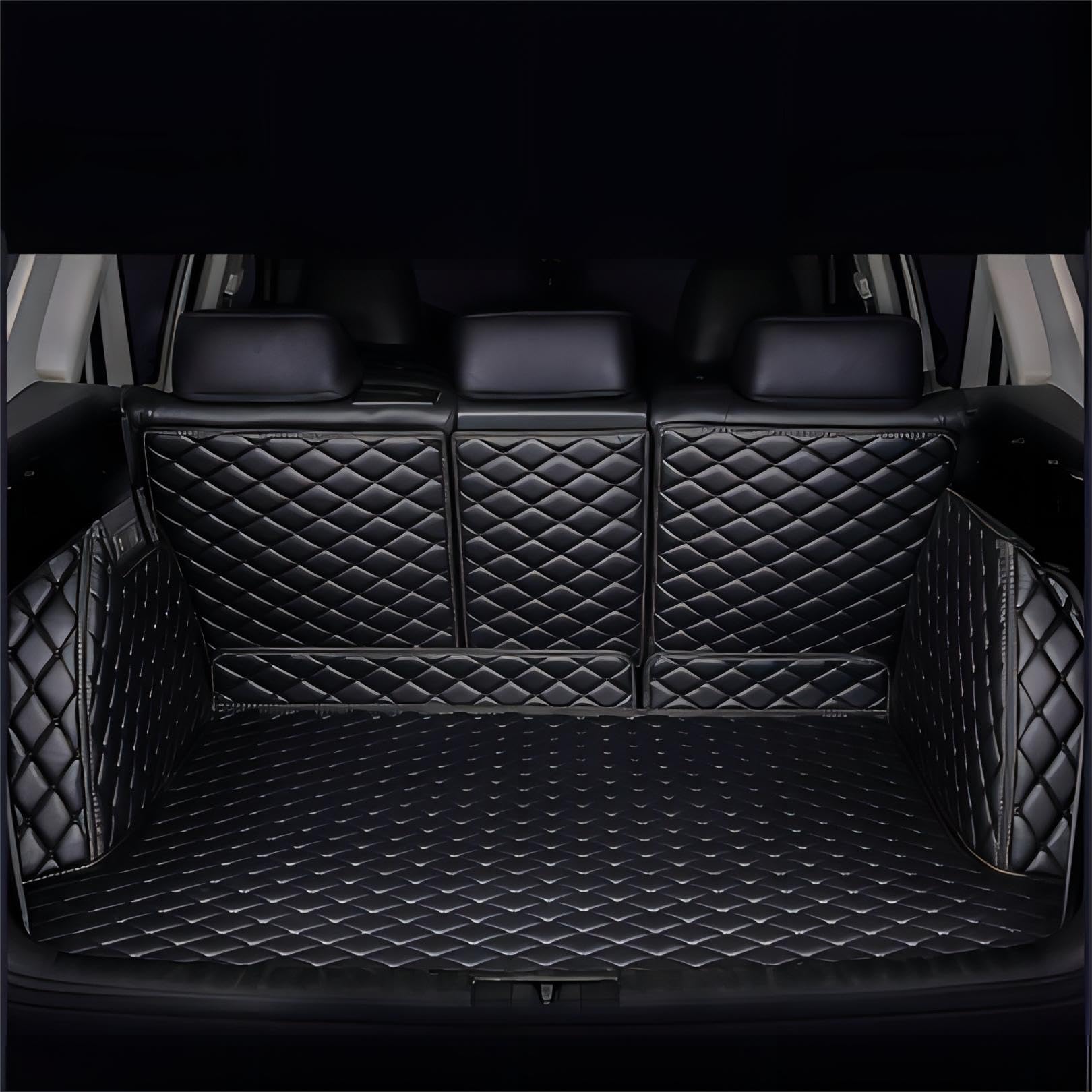 INTCHE Kofferraum Schutzmatte für Mitsubishi Outlander (5seats) 2019 2020 2021, Kofferraumwanne Cargo Schutzmatte Auto Kofferraummatten rutschfest Zubehör,Black von INTCHE