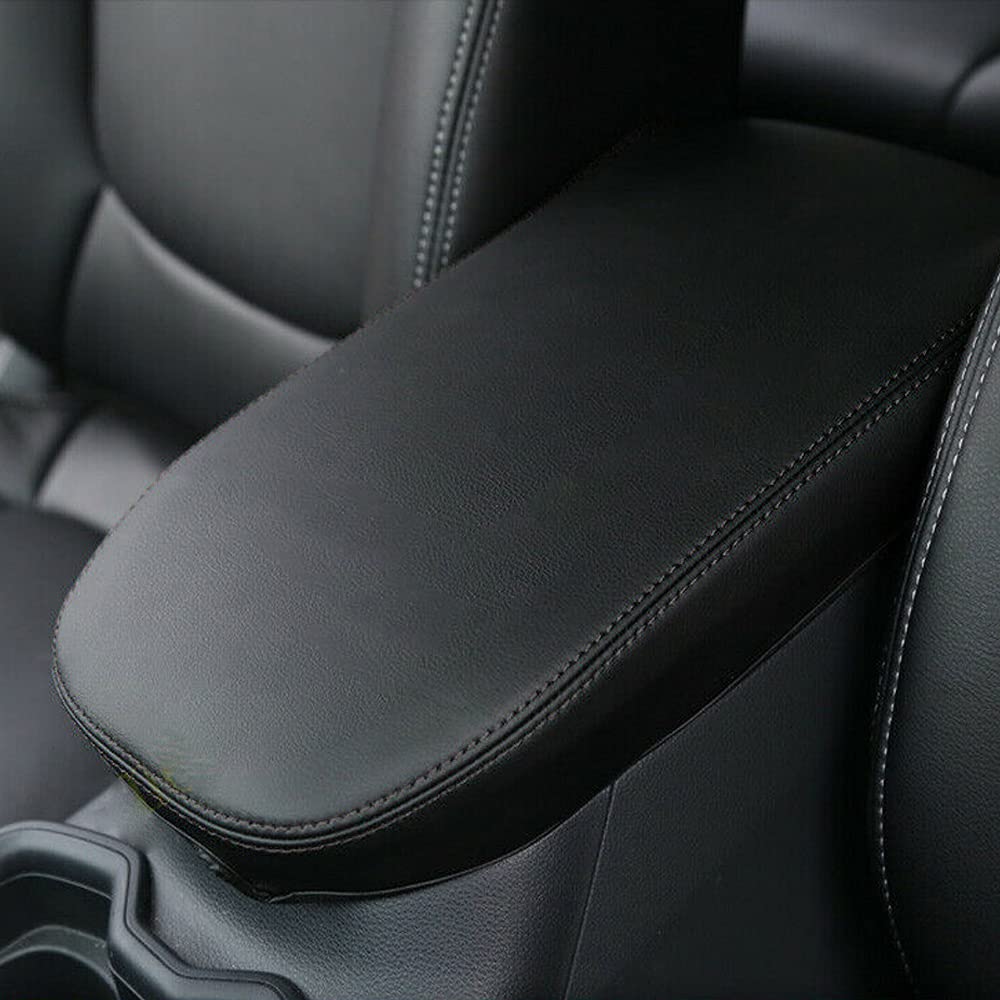 INTGET Center Console Armrest Cover for Toyota RAV4 Accessories 2023 2022 2021 2020 2019 Leather Middle Console Lid Cover Pad Protector Elbow Arm Rest Covering Car for RAV4 2022 Accessories(Black) von INTGET