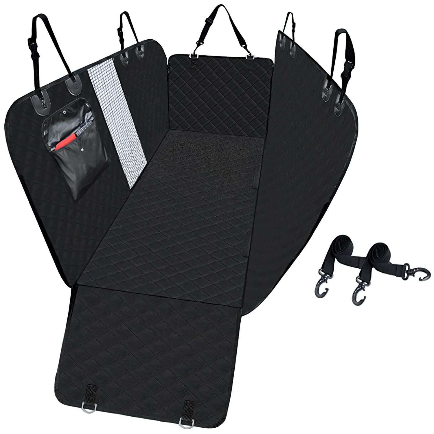 INTIRILIFE Hundedecke für Auto Rückbank in Schwarz - 134.6 x 44.5 x 58 cm - Flexibler Wasserabweisender Rückbankbezug für PKW Haustier Schondecke mit Netzgitter und Tasche INTIRILIFE Hundedecke für Auto Rückbank in Schwarz - 134.6 x 44.5 x 58 cm - Flexibler Wasserabweisender Rückbankbezug für PKW Haustier Schondecke mit Netzgitter und Tasche von INTIRILIFE
