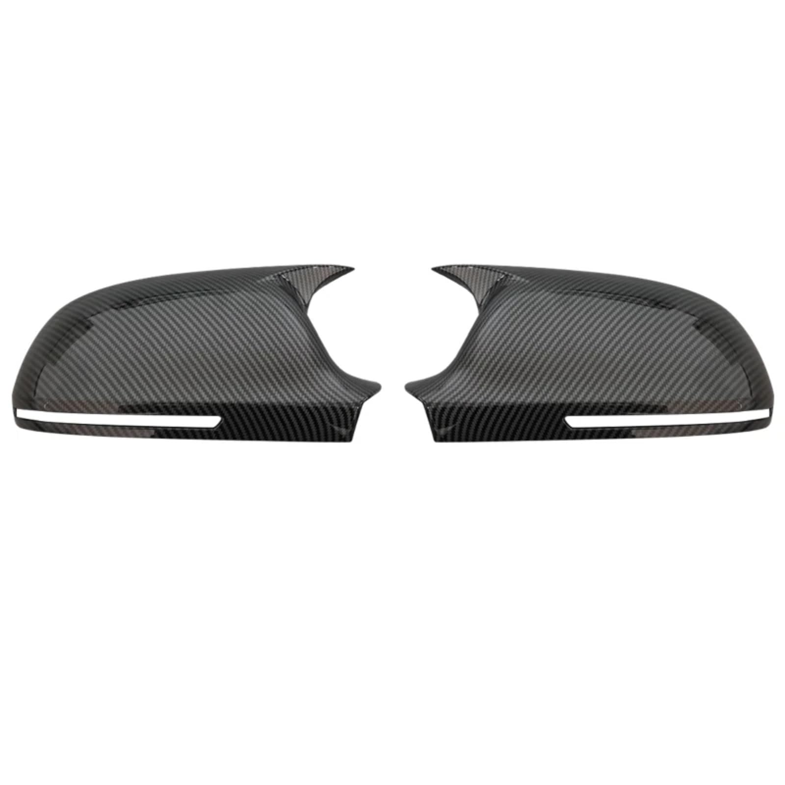 IORQWEW Spiegelabdeckungen Kompatibel Mit Für A4 S4 B8 8K 2008 2009 Autozubehör Seitenspiegelabdeckung Autospiegelabdeckungen Kappen Spiegelabdeckungen Ersatz(Black Carbon) von IORQWEW