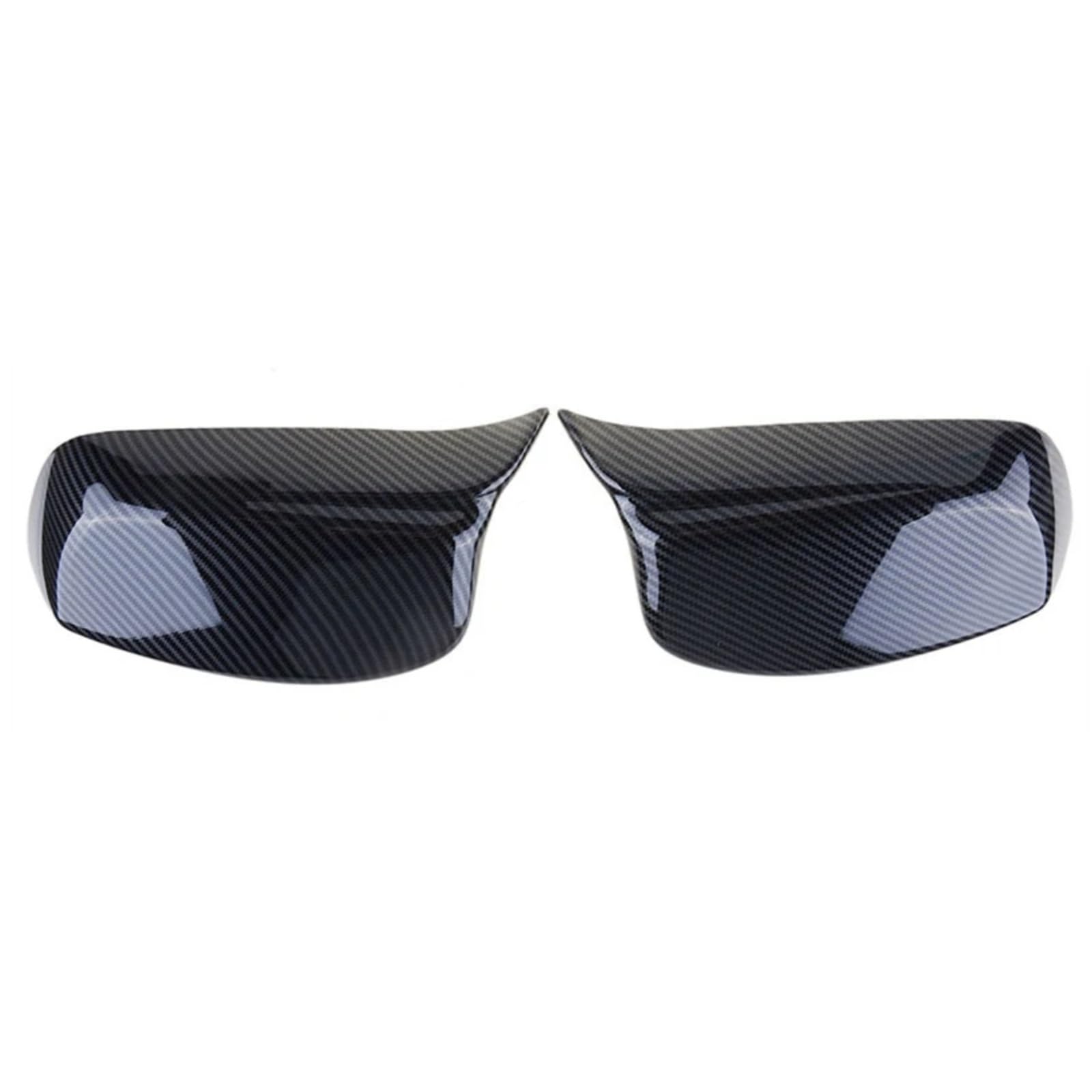 IORQWEW Spiegelabdeckungen Kompatibel Mit Für E63 E64 630ci 630i 645ci 650i 635d 2003-2010 OEM: 67136974452 67136974453 Auto-Rückspiegelabdeckung Seitenspiegelkappe(Black Carbon) von IORQWEW