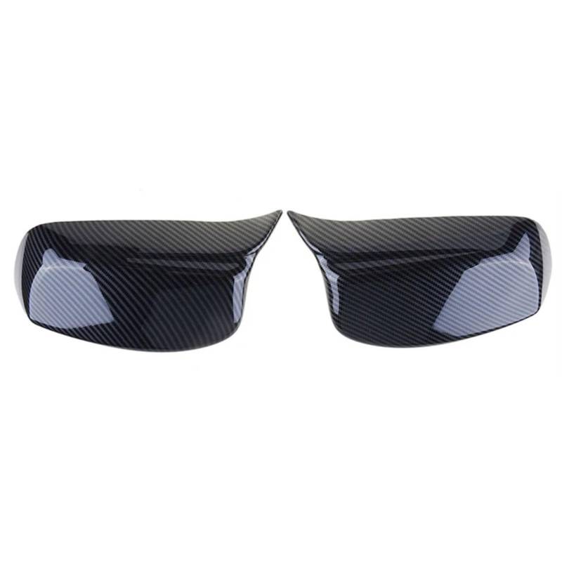 IORQWEW Spiegelabdeckungen Kompatibel Mit Für E63 E64 630ci 630i 645ci 650i 635d 2003-2010 OEM: 67136974452 67136974453 Auto-Rückspiegelabdeckung Seitenspiegelkappe(Black Carbon) von IORQWEW