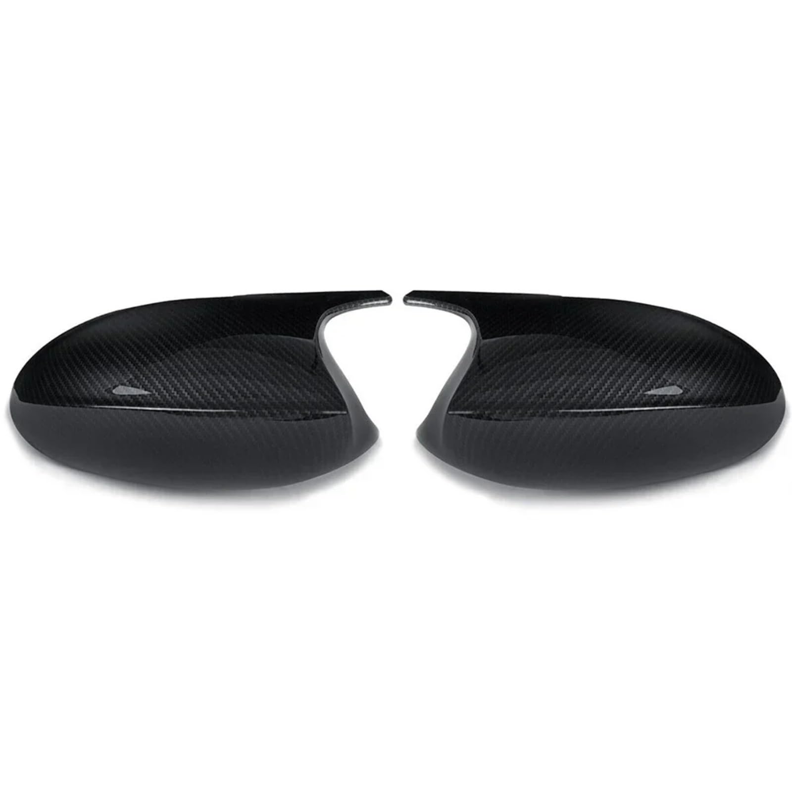 IORQWEW Spiegelabdeckungen Kompatibel Mit Für E90 E91 2005 2006 2007 Carbonfaser-Muster Ersatz-Rückspiegelabdeckung Kfz-Außenspiegel(Black Carbon,B) von IORQWEW