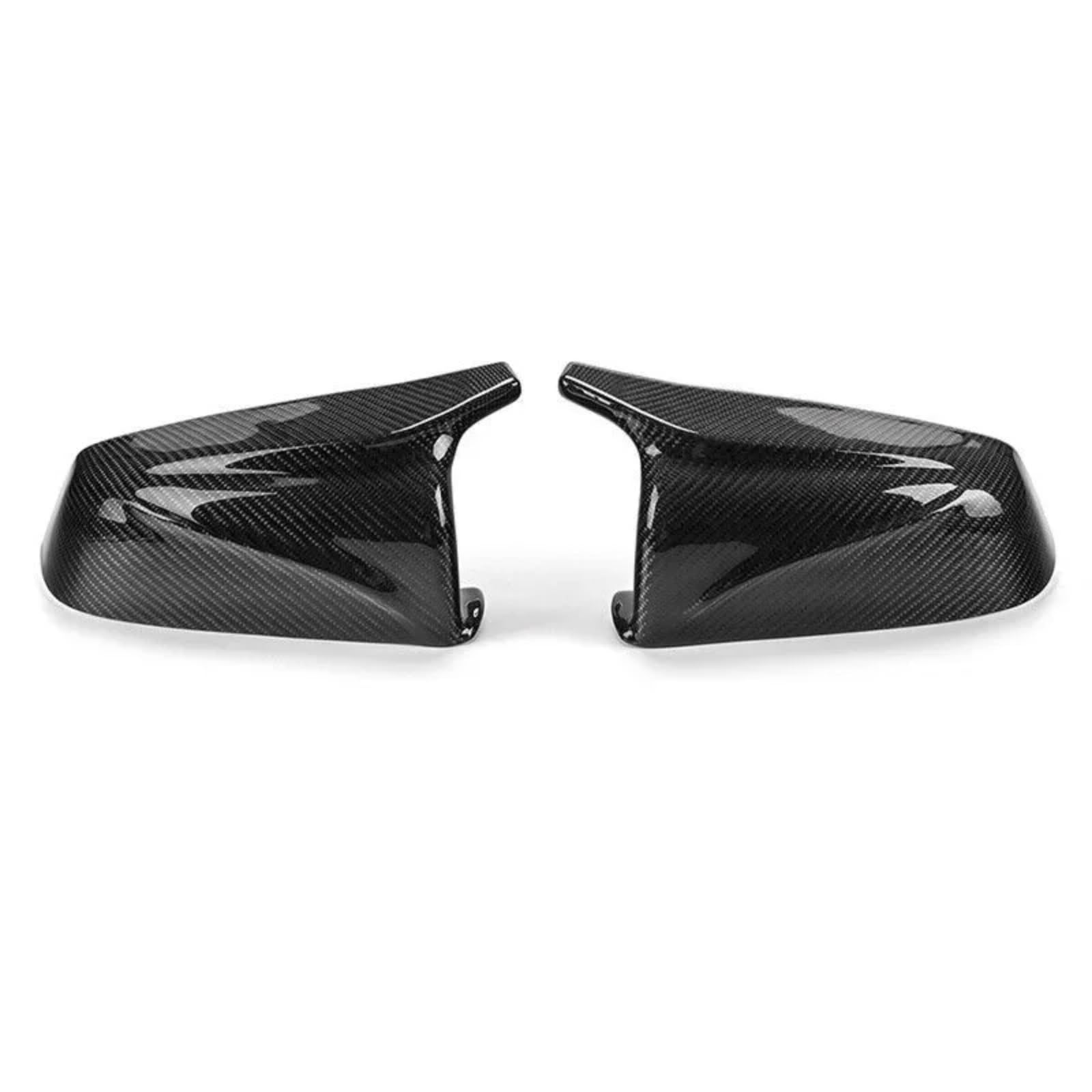 IORQWEW Spiegelabdeckungen Kompatibel Mit Für F06 F12 F13 2012 2013, Schwarze Carbonfaser-Optik, Glänzend Schwarze Spiegelabdeckkappe, Tür Für Außenspiegel-Abdeckkappe(Black Carbon) von IORQWEW