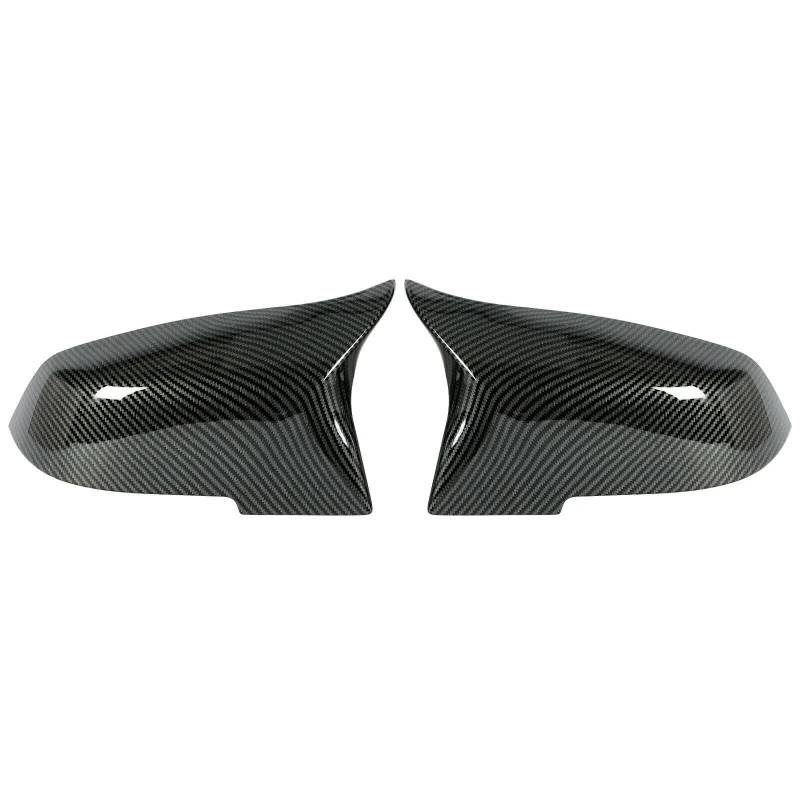 IORQWEW Spiegelabdeckungen Kompatibel Mit Für F22 F23 218i 220i 228i F32 F33 F36 420i 428i 435i Für Coupé Für Cabrio Für Gran Für Coupé 2014-2020 Tür Für Außenspiegel-Abdeckkappe(Black Carbon) von IORQWEW
