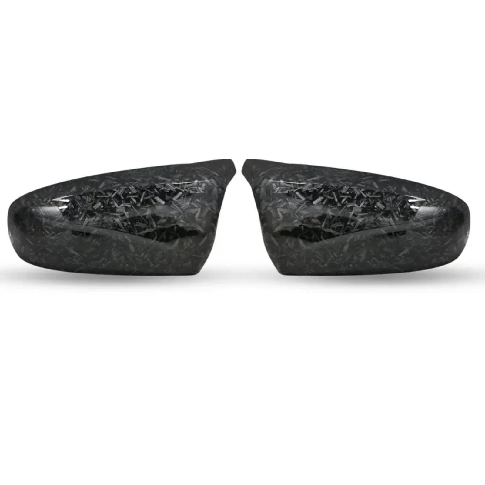 IORQWEW Spiegelabdeckungen Kompatibel Mit Für X5 E70 2008 2009 2010 2011 2012 2013, Carbonfaser-Musteroptik, Glänzend Schwarze Rückspiegel-Abdeckkappen, Hornform(Multi-Colored) von IORQWEW