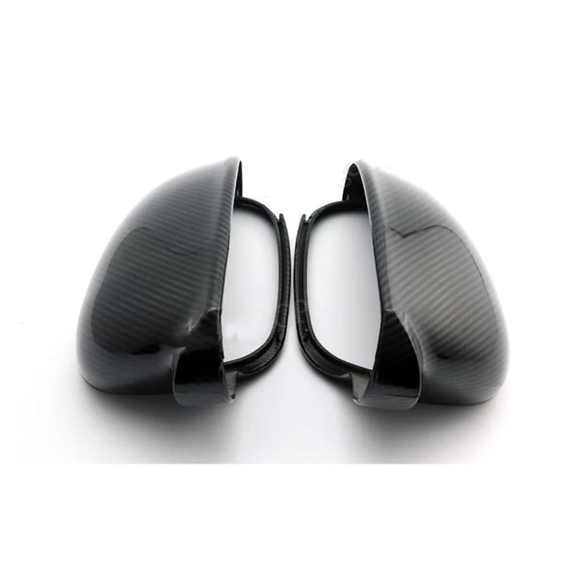 IORQWEW Spiegelabdeckungen Kompatibel Mit VW Für EOS 2006 2007 2008 Für Außenspiegelabdeckungen Kappen Seitenaußenspiegelkappe Spiegelabdeckungen Ersatz(Black Carbon) von IORQWEW