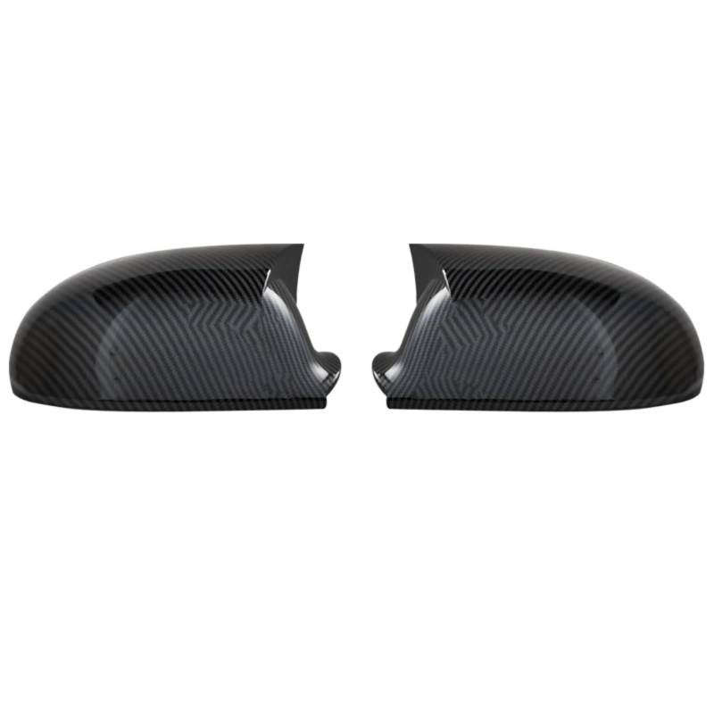 IORQWEW Spiegelabdeckungen Kompatibel Mit VW Für Golf 5/6 Plus 2005 2006 2007 2008 2009 2010 2011 2012 2013 Seite Für Außenspiegelabdeckungen Kappen Seitliche Außenspiegelkappe(Black Carbon) von IORQWEW