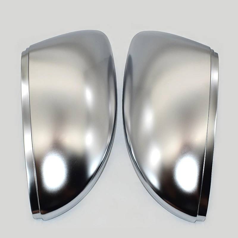IORQWEW Spiegelabdeckungen Kompatibel Mit VW Für Passat Für B7 Für Beetle Für A5 2011 2012 2013 2014 2015 Autospiegelabdeckung Mattchrom Für Silberne Rückspiegelabdeckung von IORQWEW