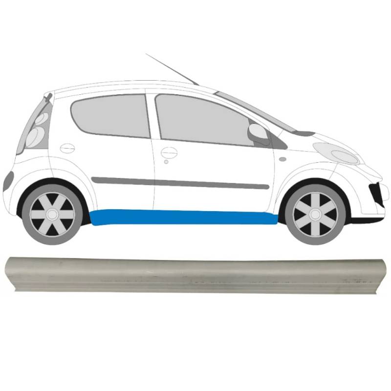 Für Peugeot 107 C1 Aygo 2005- Schweller Reparaturblech / Rechts von IPARLUX