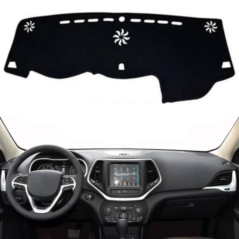 Für Jeep Cherokee KL 2014 2015 2016 2017 2018 2019 2020 2021, Auto Armaturenbrett Abdeckung Dash Mat Sonnenschutz Teppich Zubehör von IPROCAS