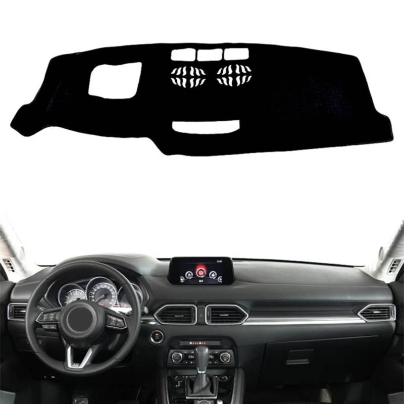 Für Mazda CX-5 CX5 KF 2017 2018 2019 2020 2021 2022 2023 2024, Auto Armaturenbrett Abdeckung Matte Instrument Sonnenschutz Teppich Teppich Zubehör von IPROCAS