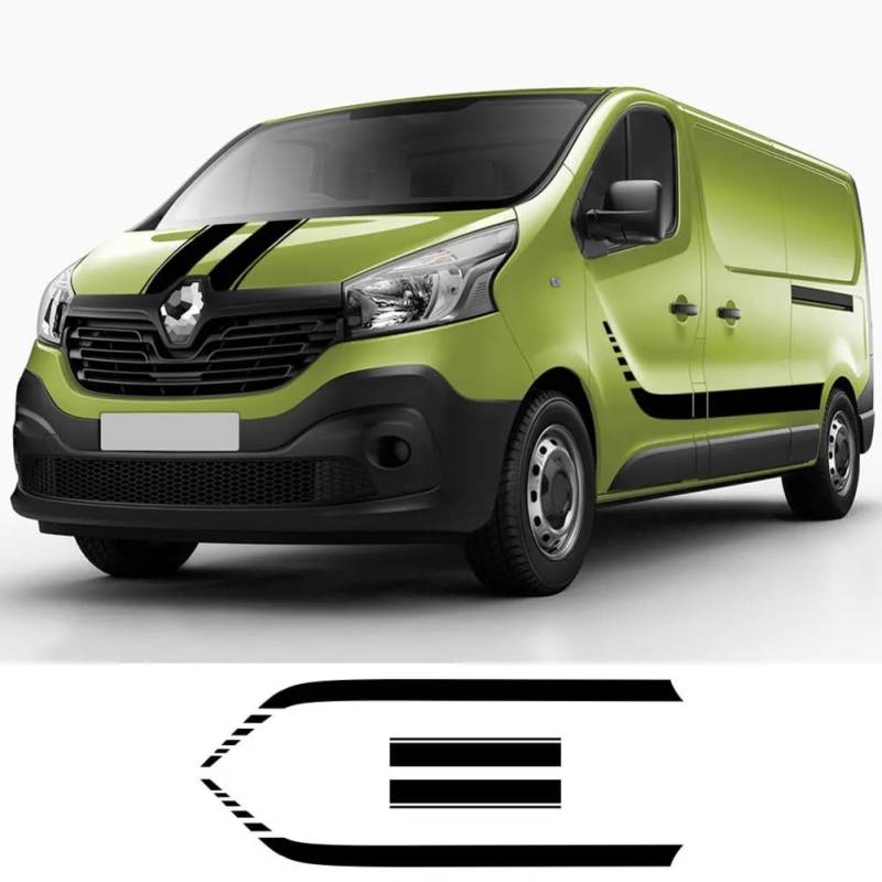 Für R=enault Trafic 2 3 MK3 MK2 Camper Van Autotür Seitengrafiken Aufkleber Vinylfolie Motorhaube Motorhaube Aufkleber Tuning Zubehör von IPROCAS