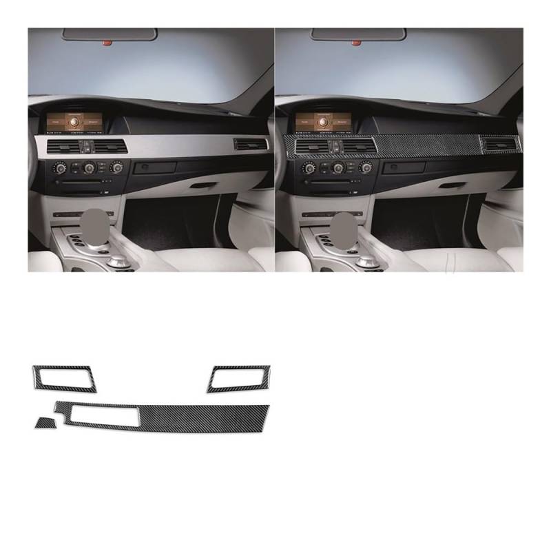 Auto Styling Zierleisten Für 5 Series Für E60 2004 2005 2006 2007 Center Console Dashboard Getriebe Set Abdeckung Aufkleber Innen von IPUDIS