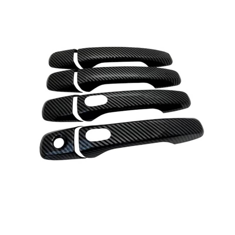 Auto Türgriff für Außen Kohlefaser-Türgriffabdeckung für Ford für Explorer U502 2011 2012 2013 2014 2016 2017 2018 2019 Auto-Außenzubehöraufkleber von IPUDIS