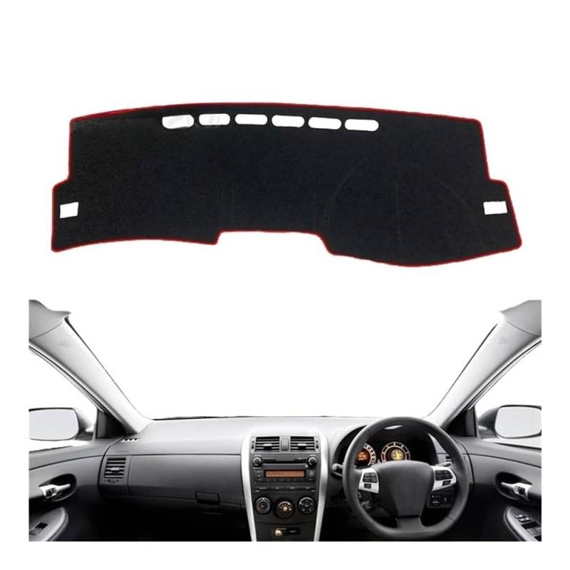 IPUDIS Armaturenbrett-Abdeckung Schutzpolster Für Für Corolla Für E140 140 2007–2013 Autozubehör Armaturenbrett Sonnenschutz Teppich Dashmat Teppich Armaturenbrett-Kissen von IPUDIS