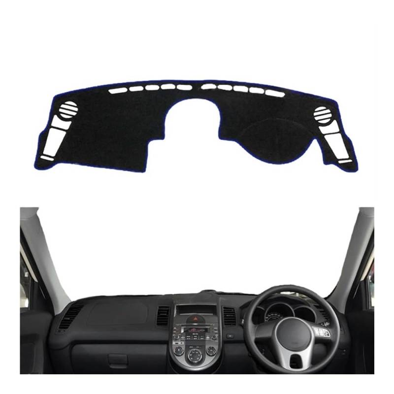 IPUDIS Armaturenbrett-Abdeckung Schutzpolster Für KIA Für Soul 2009 2010 2011 2012 2013 Für AM Autozubehör Armaturenbrett Sonnenschutz Teppich Teppich Armaturenbrett-Kissen von IPUDIS