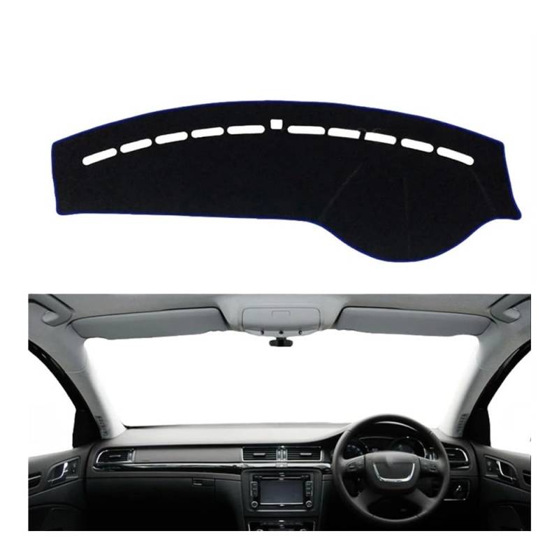IPUDIS Armaturenbrett-Abdeckung Schutzpolster Für Skoda Für Superb 2 Für B6 Für 3T 2009–2015 Autozubehör Armaturenbrett Sonnenschutz Teppich 2011 2012 2013 Teppich Armaturenbrett-Kissen von IPUDIS