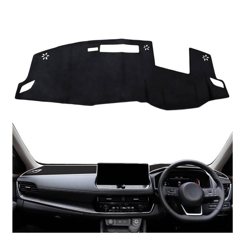 IPUDIS Dashboard Pad Abdeckung Für X-Trail Für Rogue 2021-2023 Für Xtrail Anti-Slip Dash Mat Dashmat Schutzhülle Sonnenschirm Zubehör Teppich Armaturenbrett-Kissen von IPUDIS