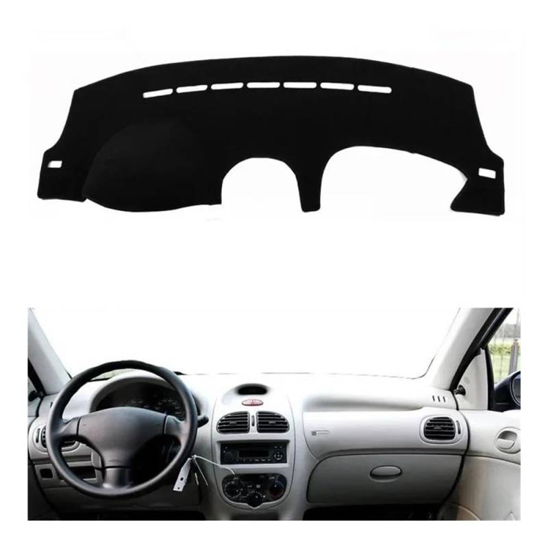 IPUDIS Für Citroen Für C2 Für Pe&ugeot 206 Dashmat Armaturenbrett-Abdeckung Matte Pad Auto Dash Sonnenschutz Instrument Schutz Teppich Auto-Styling-Zubehör Teppich Armaturenbrett-Kissen von IPUDIS