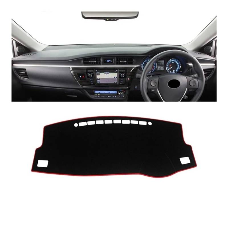IPUDIS Für Für Corolla Für E180 2014-2018 Auto-Armaturenbrett-Abdeckung Sonnenschutzmatte Vermeiden Sie Lichtpads rutschfeste Schutzteppiche Teppich Armaturenbrett-Kissen von IPUDIS