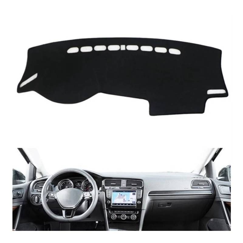 IPUDIS Für Für Golf 7 2013 2014 2015 2016 2017 2018 2019 Dashboard Abdeckung Schutz Matte Pad Auto Dash Sonnenschirm Teppich Zubehör Teppich Armaturenbrett-Kissen von IPUDIS