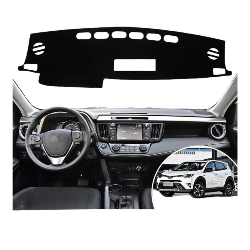 IPUDIS Für Für Rav4 Für XA40 2013-2019 Für RAV 4 40 Auto Armaturenbrettabdeckung Vermeiden Sie Lichtpad Instrumentenplattform Schreibtisch Schutzmatte Teppich Armaturenbrett-Kissen von IPUDIS