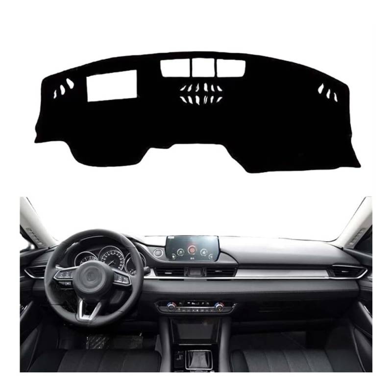IPUDIS Für Mazda 6 2020-2022 Autoteppich Armaturenbrett Sonnenschutz Teppich Innen Anti-Sonne Anti-Rutsch-Matte Aufkleber Armaturenbrett Abdeckung Schutzpolster Teppich Armaturenbrett-Kissen von IPUDIS
