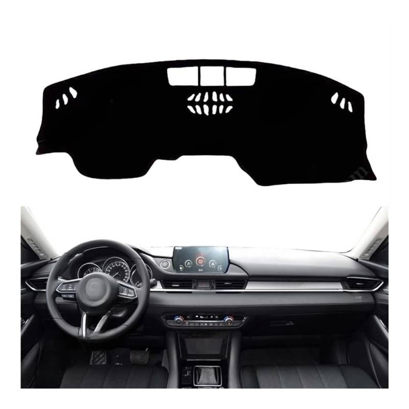 IPUDIS Für Mazda 6 2020-2022 Autoteppich Armaturenbrett Sonnenschutz Teppich Innen Anti-Sonne Anti-Rutsch-Matte Aufkleber Armaturenbrett Abdeckung Schutzpolster Teppich Armaturenbrett-Kissen von IPUDIS